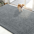 OLANLY Dog Door Mat for Muddy Paws 48x30, Super Absorbent Chenille Mud Mat