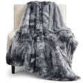 Bedsure Faux Fur Fluffy Fleece Sherpa Blanket Couch Throw Grey 50"x60"