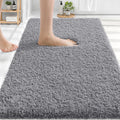OLANLY Microfiber Bathroom Rugs 30x20, Soft Highly Absorbent Bath Mat, Grey