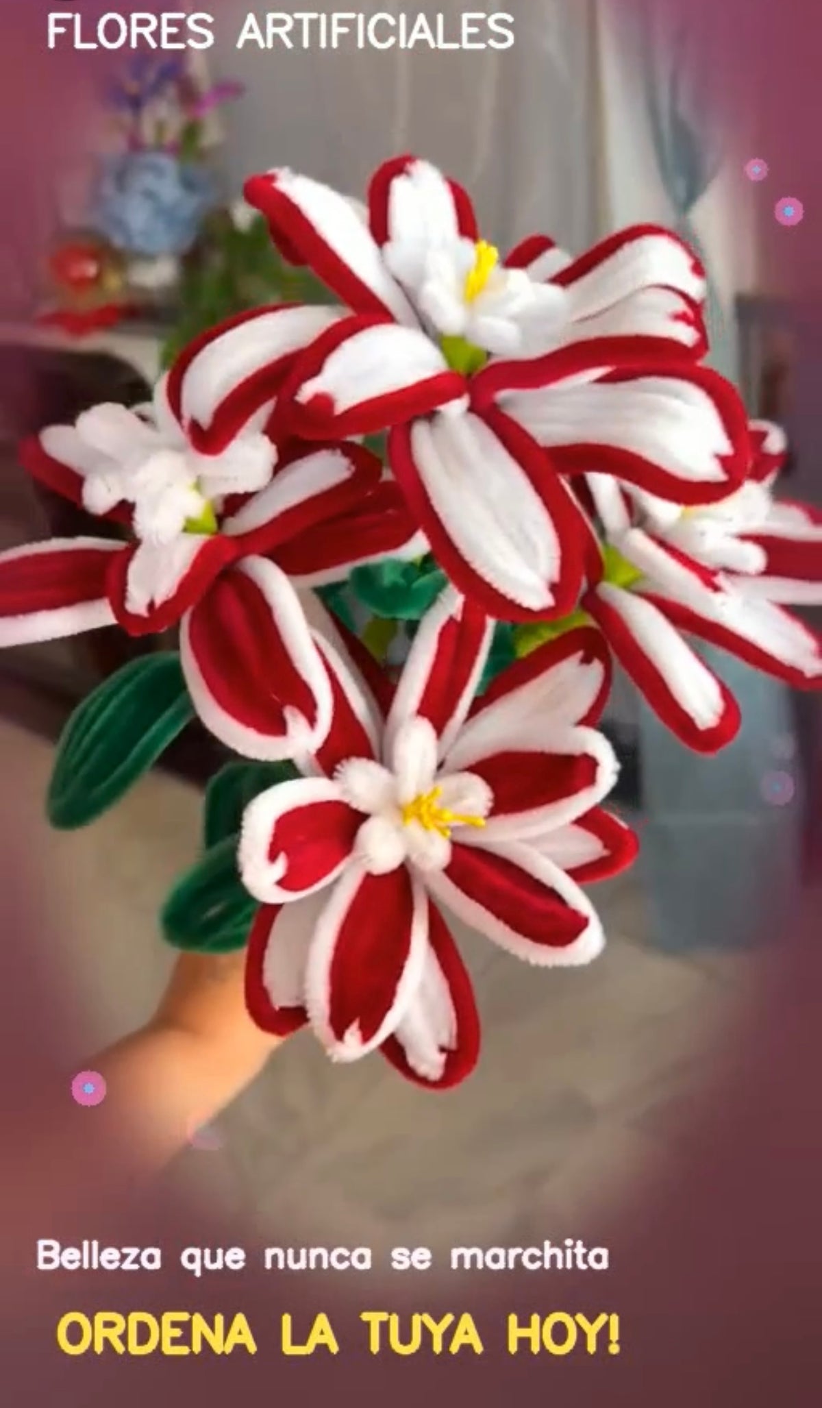 Flores hechas a mano